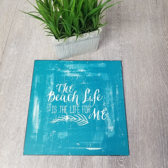 Painted Metal "Beach Life" Wall Art - Picture 3 of 6